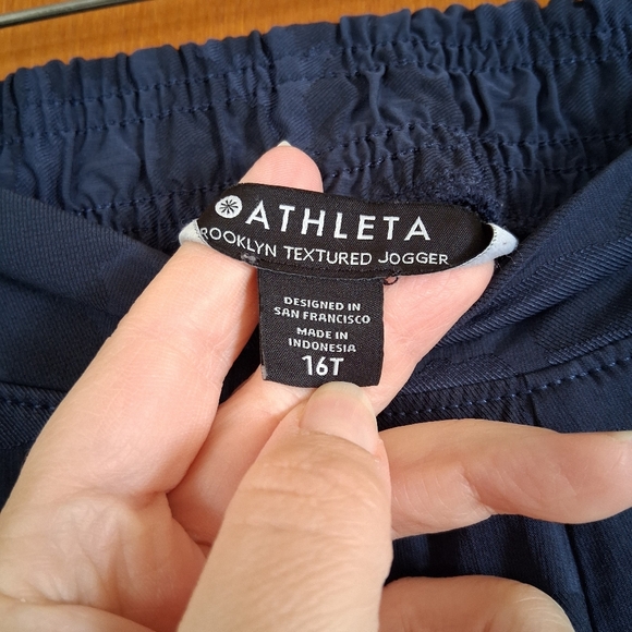 Athleta Brooklyn Textured Jogger Camo Navy Size 16 Tall - Picture 6 of 8